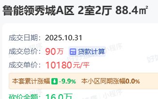 凯发国际首页：小学生暴跌三万四！济南学区房死于两年前。(图3)